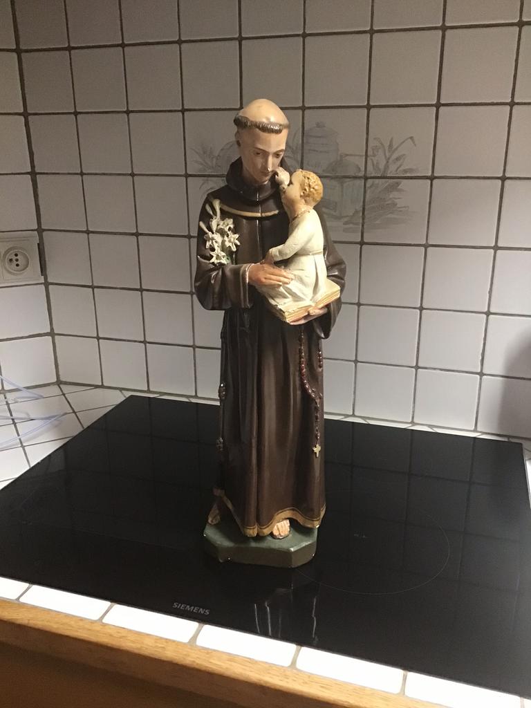 Groot oud gipsen beeld heilige Sint Antonius, Enlèvement ou Envoi