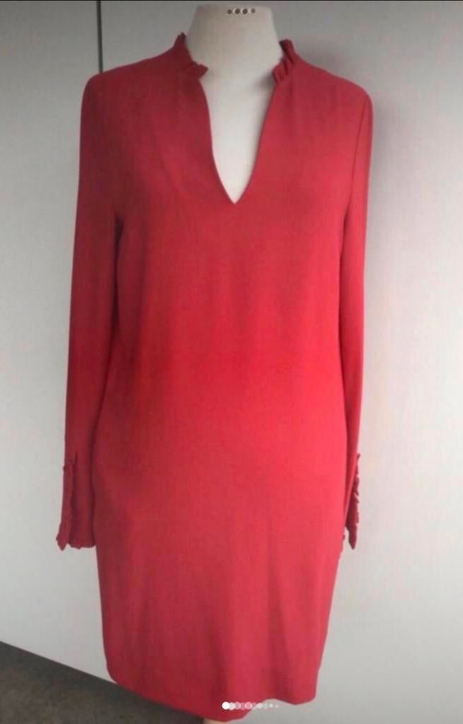 Rode lange mouwen jurk Essentiel, Kleding | Dames, Essentiel, Ophalen of Verzenden, Zo goed als nieuw, Maat 34 (XS) of kleiner
