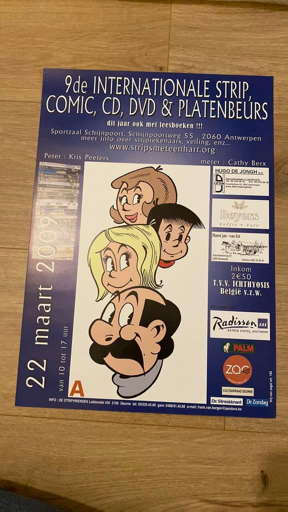 Merho kiekeboe affiche beurs 2009, Verzamelen, Ophalen of Verzenden, Nieuw