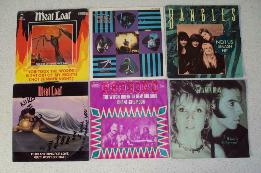 Lot 28 van 5 Singeltjes van "Meat Loaf,, Redbone, Bangles, Ophalen of Verzenden, 7 inch, Pop, Single