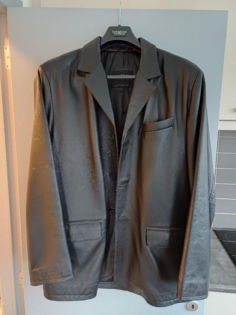 Lederen herenjas Oakwood, Ophalen, Andere, Zwart, Maat 56/58 (XL)