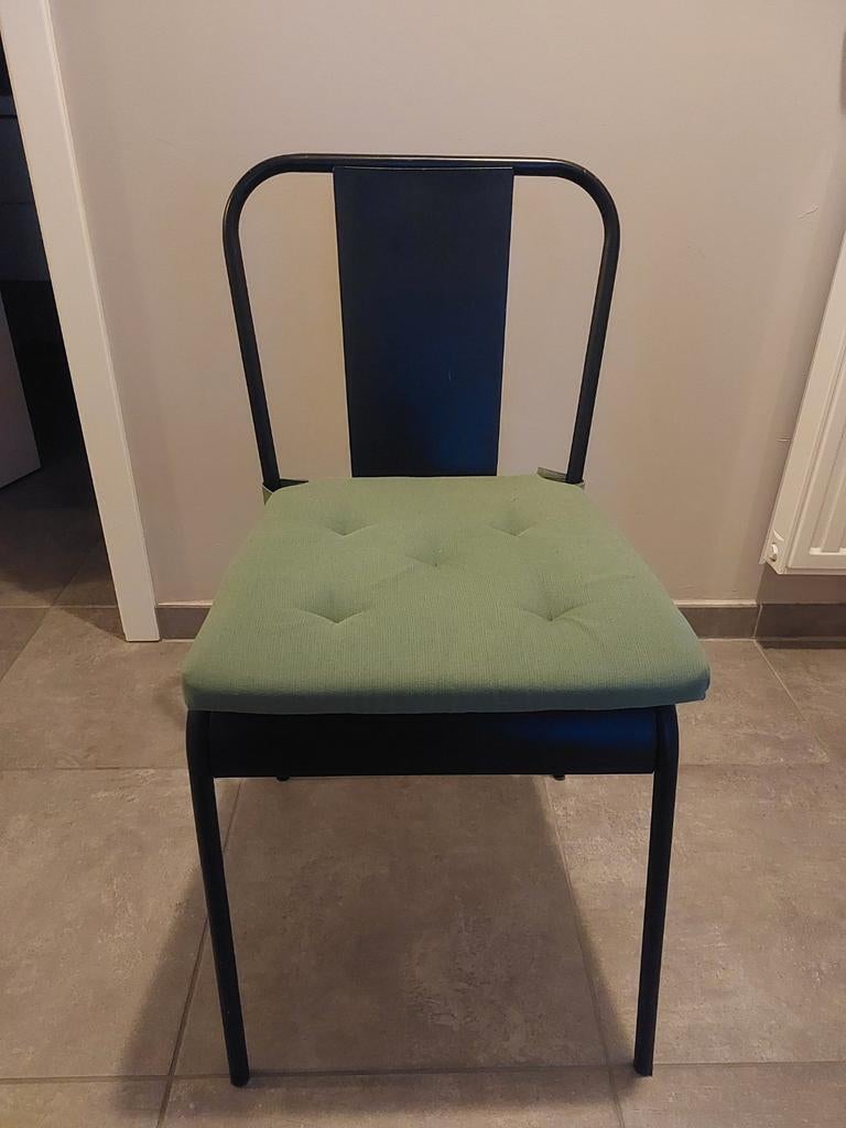 Chaise acier noir style industriel "Maison du Monde", Maison & Meubles, Comme neuf, Enlèvement, Une, Noir