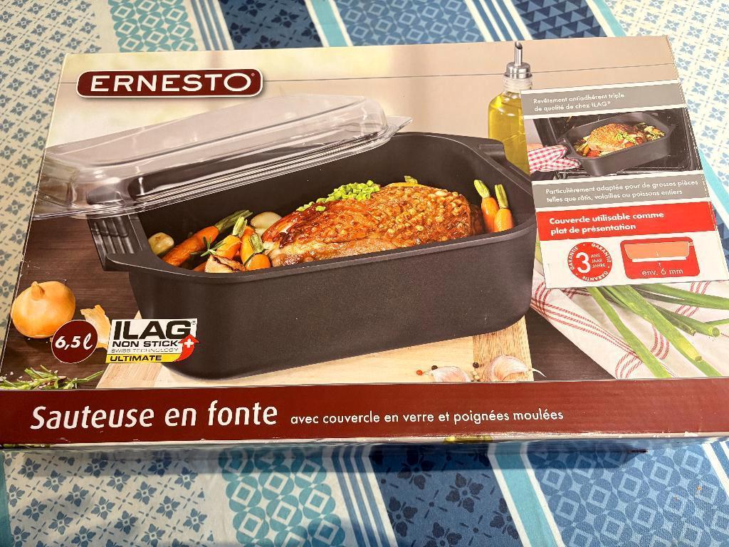 Sauteuse en fonte – Neuve, jamais utilisée – 6,5 L, Maison & Meubles, Cuisine | Casseroles & Poêles, Enlèvement, Neuf, Fonte, Autres types