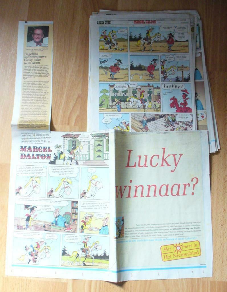 LUCKY LUKE - MARCEL DALTON - 44 KRANTENAFLEVERINGEN - MORRIS, Boeken, Stripverhalen, Zo goed als nieuw, Eén stripboek, Ophalen of Verzenden
