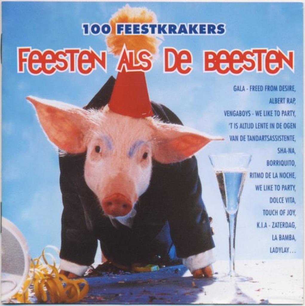 Feesten Als De Beesten Vol.1 & 2 - Various (5 CD + 4 CD), Cd's en Dvd's, Ophalen of Verzenden, Zo goed als nieuw, Pop