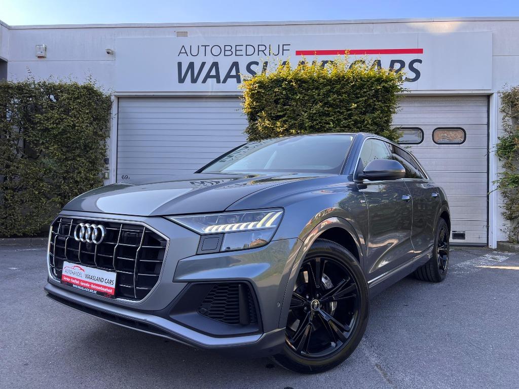 Audi Q8 50 TDi Quattro S Line | 2019 | 124.090 km | 210 Kw, Cuir, Argent ou Gris, Achat, Euro 6