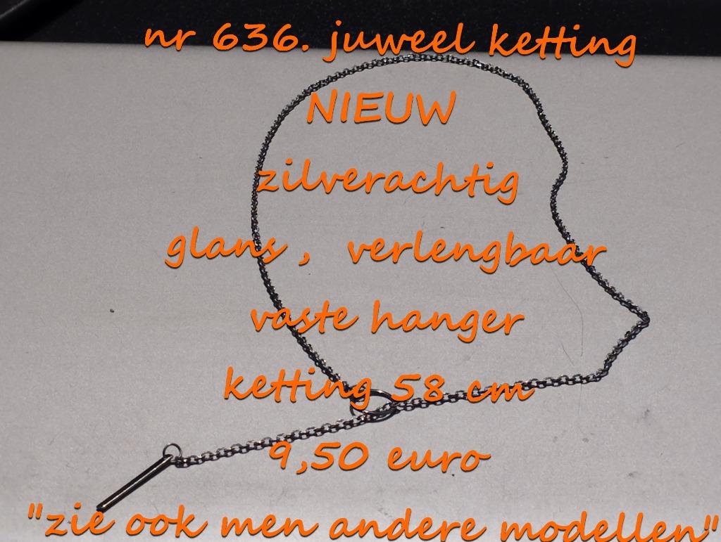 636. Bijou : collier, NEUF, frais de port inclus, Neuf, Autres matériaux, Avec pendentif, Argent
