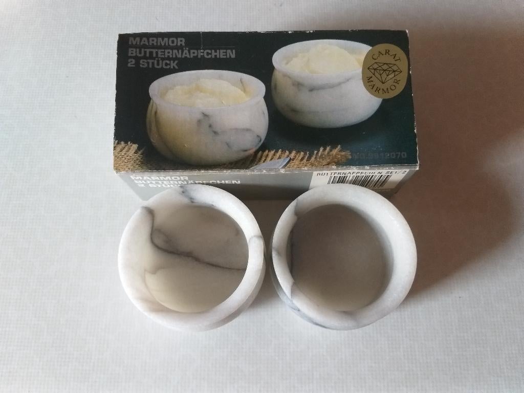 marmeren boterpotjes, Ophalen, Overige materialen, Zo goed als nieuw, Kom(men)