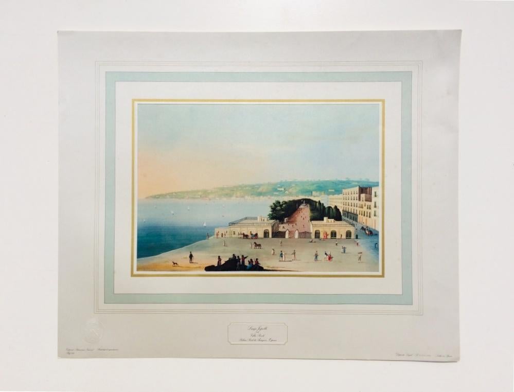 Kunstdruk :  " 19 eeuw Napolitaanse gouache " (62,5 x 51), Antiek en Kunst, Kunst | Litho's en Zeefdrukken, Ophalen of Verzenden