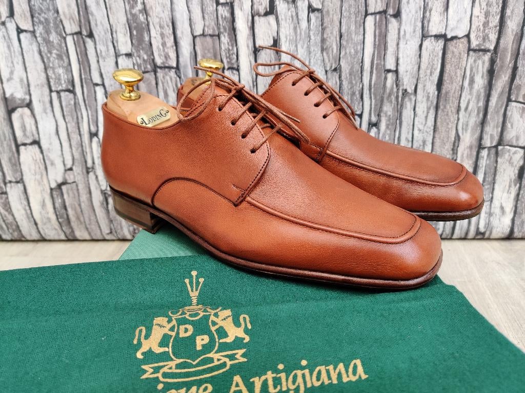 Calpierre klassieke cognac herenschoenen - Maat 41 (7UK), Bruin, Verzenden, Zo goed als nieuw, Calpierre