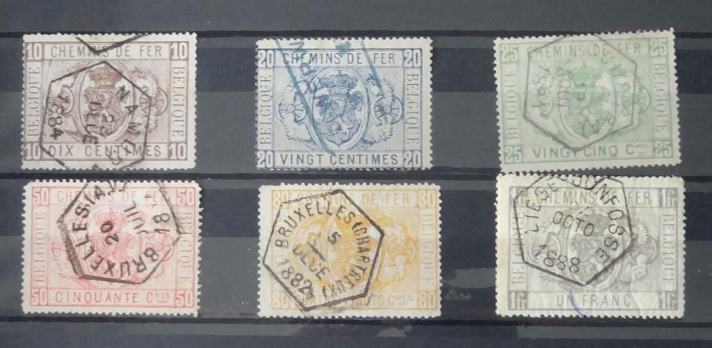 Année 1879- 82 : Chemin de fer : CF1- CF6 obli. / TR1-TR6 Ob, Ophalen of Verzenden