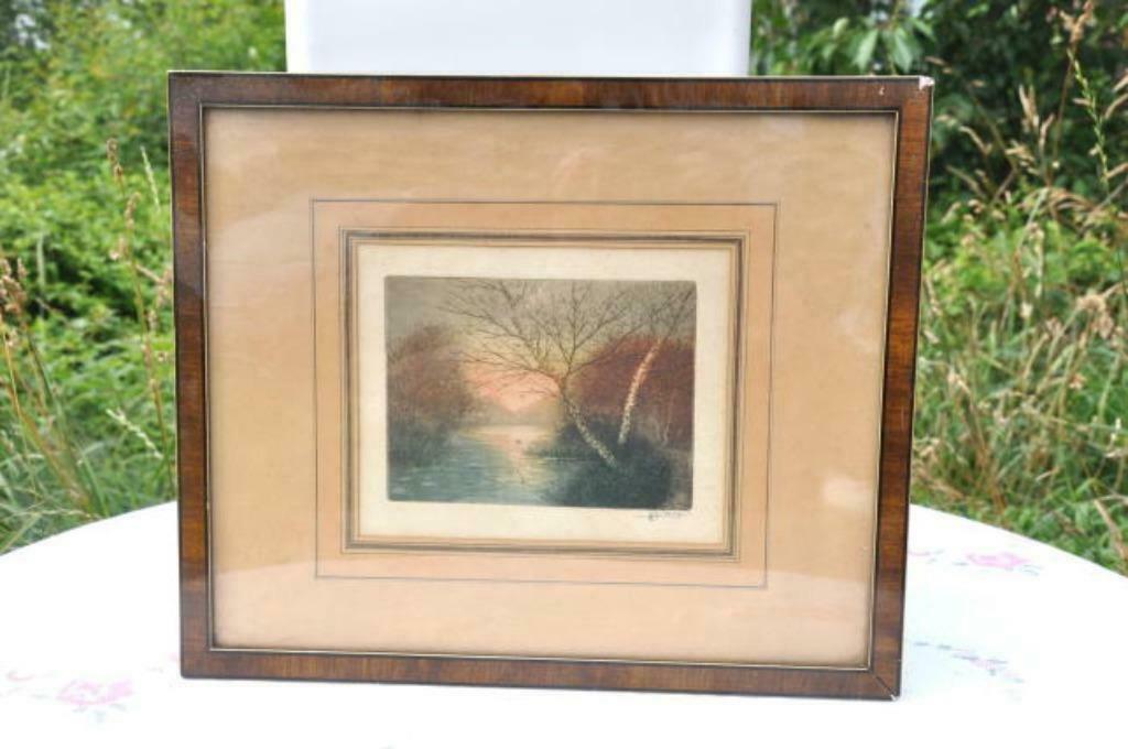 §  gravure automnale dans cadre bois plexi, Enlèvement ou Envoi