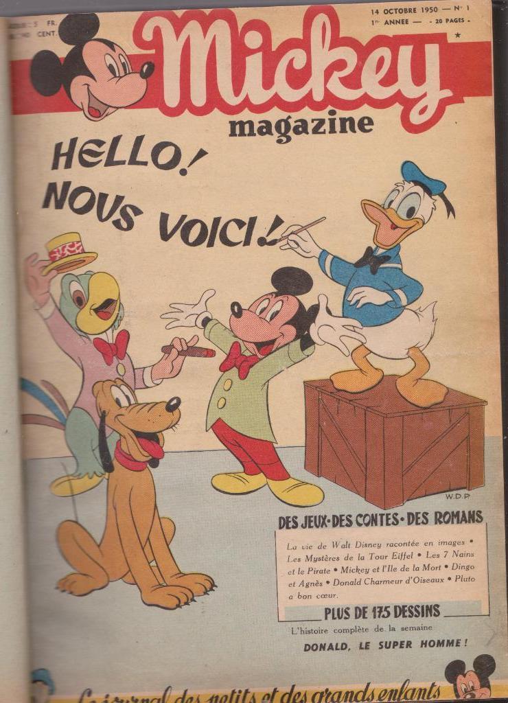 MICKEY MAGAZINE - 2 premiers albums de 1950-1951- RARES, Livres, Plusieurs BD, Enlèvement ou Envoi, Walt Disney, Comme neuf