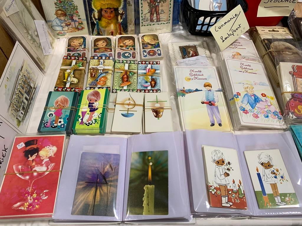 Communie kaartjes allerlei - RETRO (Vintage) - Klein, groot., Enlèvement, Neuf