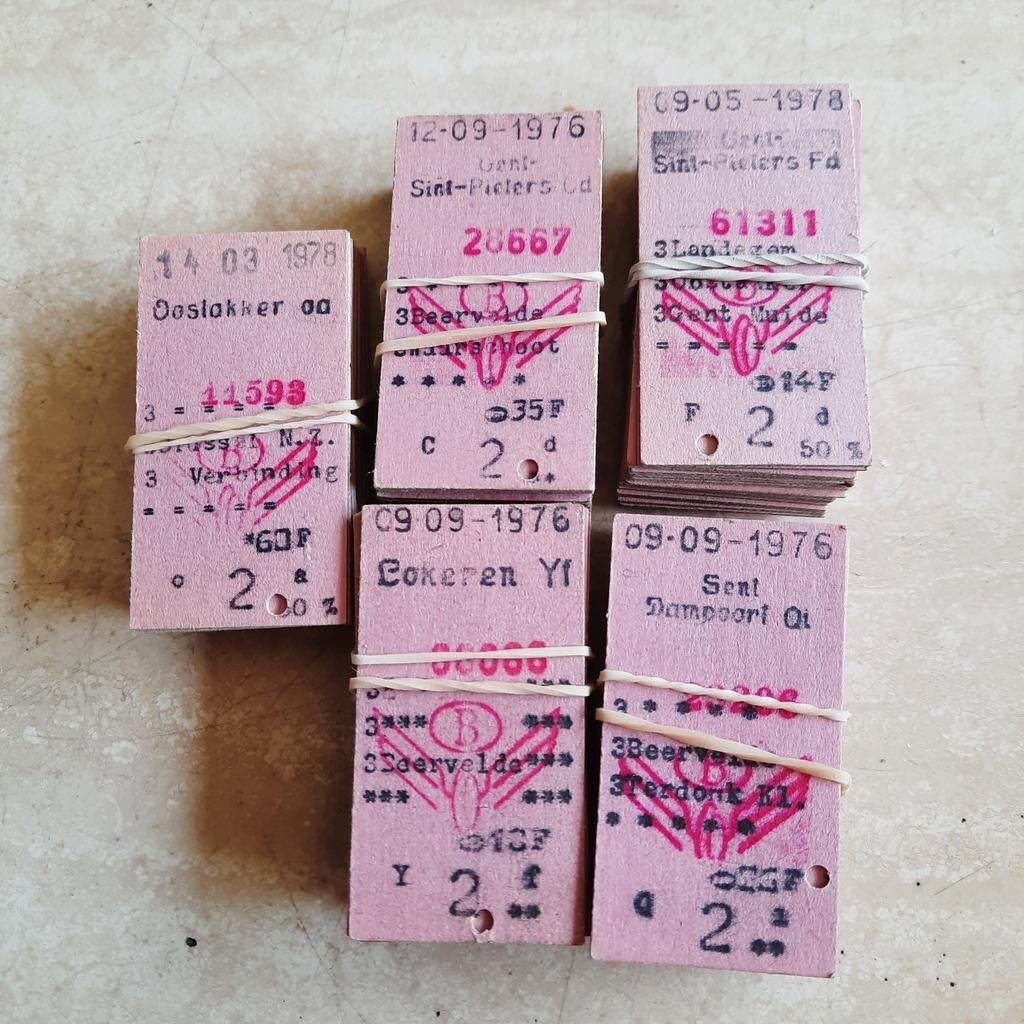 Treintickets uit 1976 en 1978 ., Ophalen of Verzenden