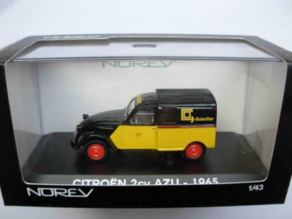 1:43 Norev 150827 Citroen 2cv AZU Calberson transport 1965, Ophalen of Verzenden, Zo goed als nieuw, Auto, Norev