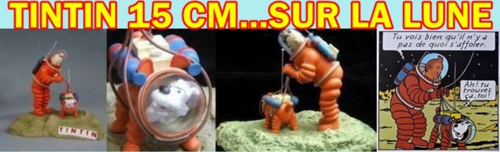 TINTIN 15 CM...SUR LA LUNE -, Collections, Envoi, Tintin, Neuf, Statue ou Figurine