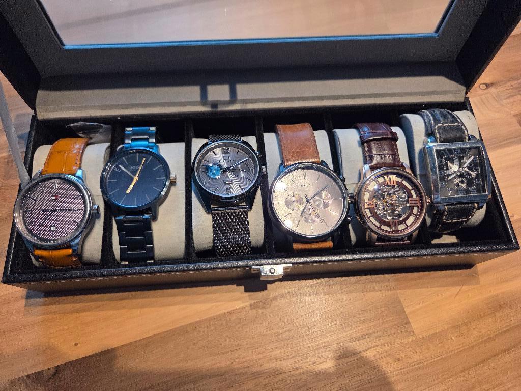 Kleine collectie herenhorloges, Handtassen en Accessoires, Horloges | Heren, Ophalen, Gebruikt, Polshorloge, Overige merken