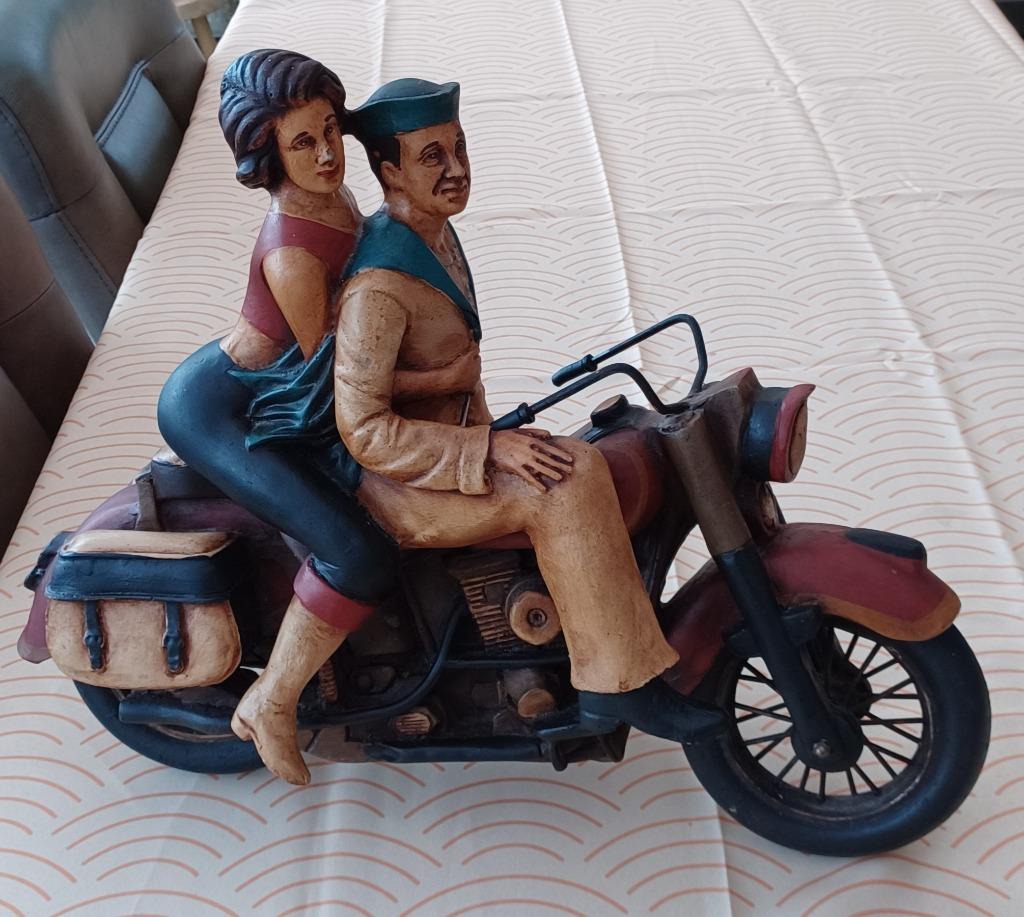 HARLEY-DAVIDSON BEELD MAN & VROUW, Ophalen, Gebruikt