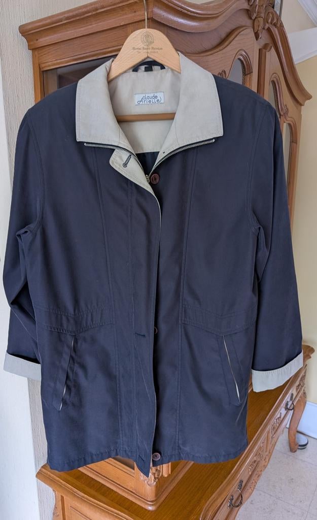 Donkerblauwe regenjas, Ophalen, Maat 48/50 (M)