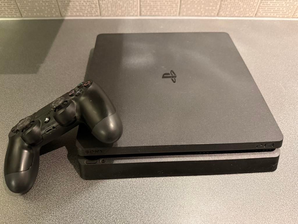 ⭐️  nieuw prijs ⭐️ PlayStation 4 Slim + DualShock controller, Ophalen, Zo goed als nieuw, Slim
