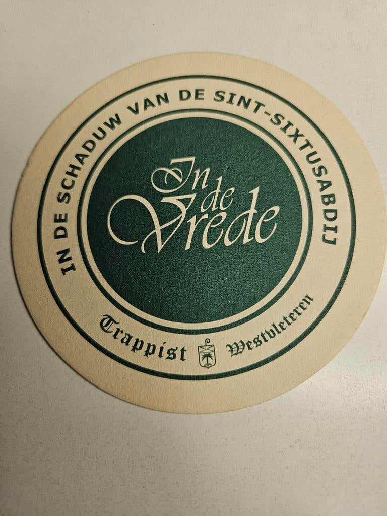 Bierviltje Westvleteren café in de vrede, Ophalen of Verzenden