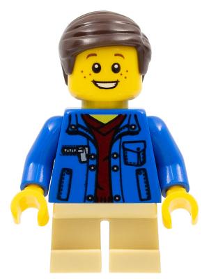 Lego figuur gen078 Boy, Denim Jacket / F1, Enfants & Bébés, Enlèvement ou Envoi, Neuf, Briques en vrac, Lego
