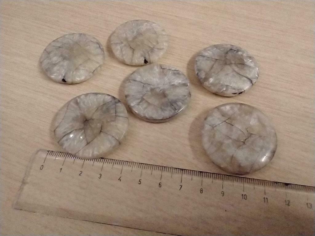 Resin - rond 40 mm - 6 stuks, Ophalen of Verzenden, Zo goed als nieuw, Kraal