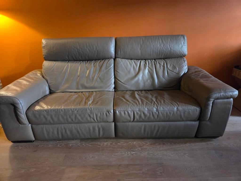2,5 zit leder met relax. 220 cm breed., Huis en Inrichting, Zetels | Zetels, Ophalen