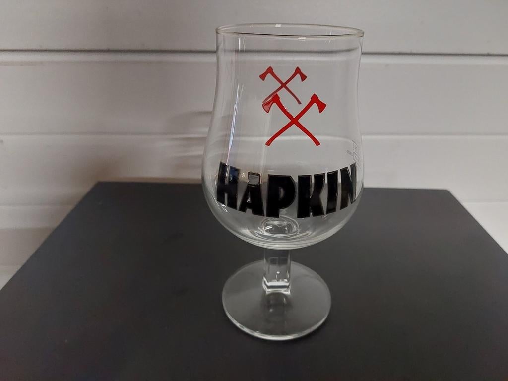 Hapkin bierglas 25cl, Verzamelen, Ophalen of Verzenden, Zo goed als nieuw, Bierglas
