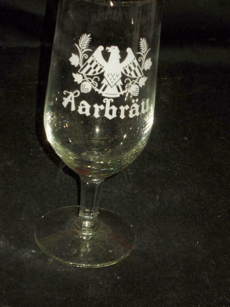 Bierglas.Aarbrau.Louwaege Kortemark.D 122, Verzamelen, Biermerken, Ophalen of Verzenden, Gebruikt, Glas of Glazen, Overige merken