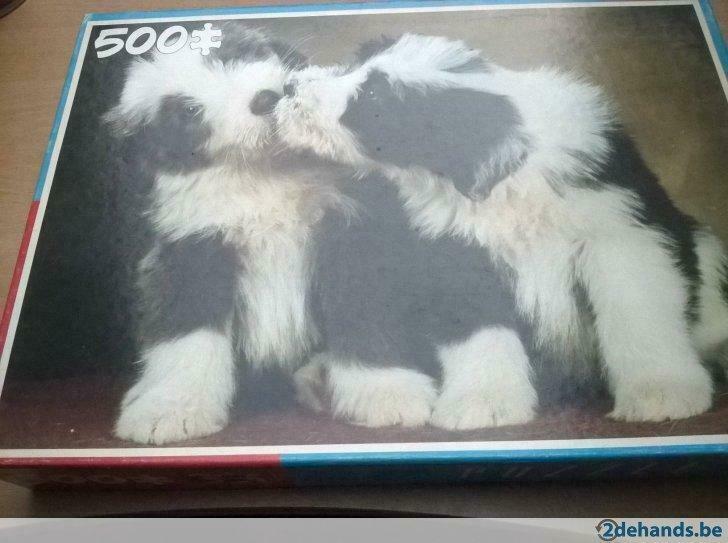 Bobtail puppies puzzle, Ophalen of Verzenden, Gebruikt