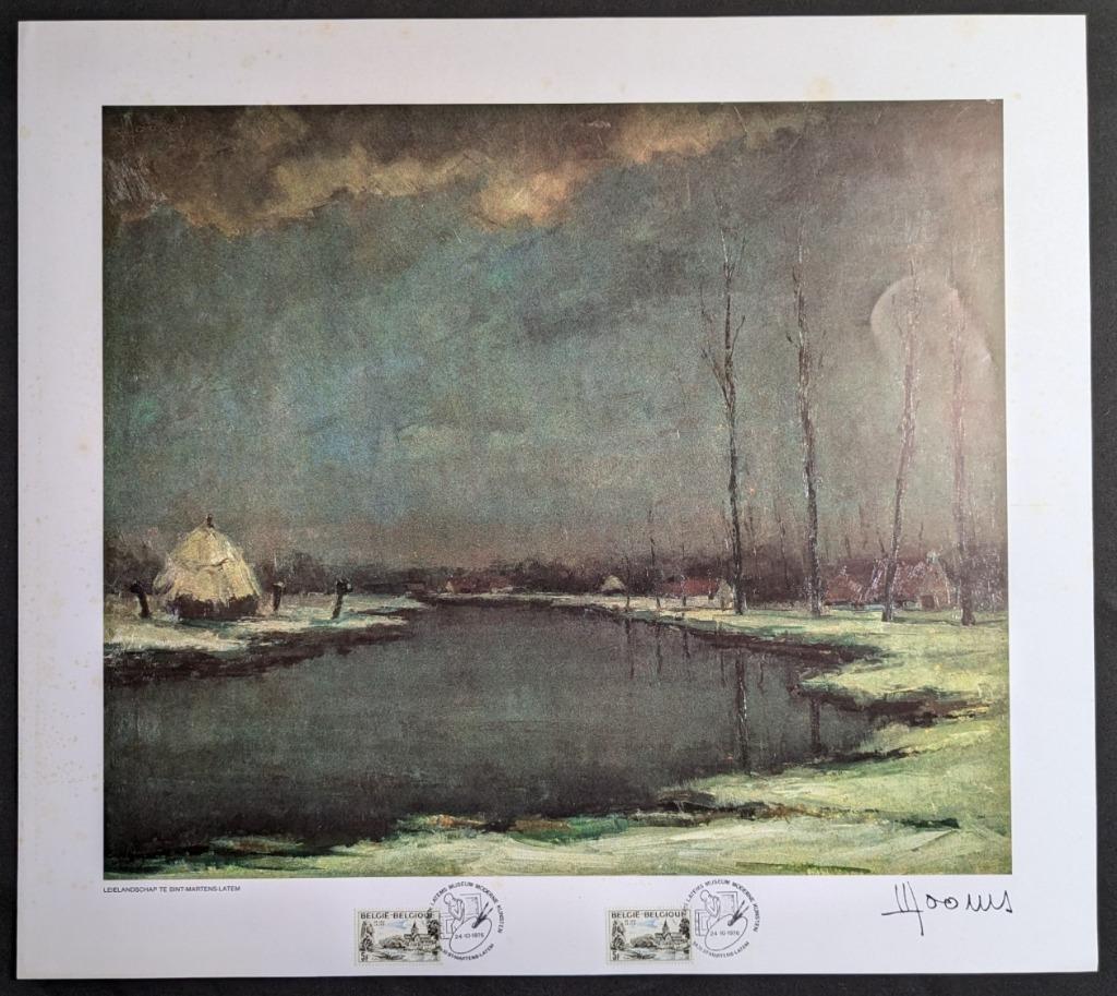 postzegels de Leie - uitgave Vic Dooms - Latems Museum, Met stempel, Kunst, Ophalen of Verzenden, Gestempeld