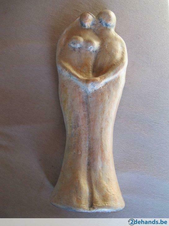 beeld man en vrouw, Antiek en Kunst, Ophalen