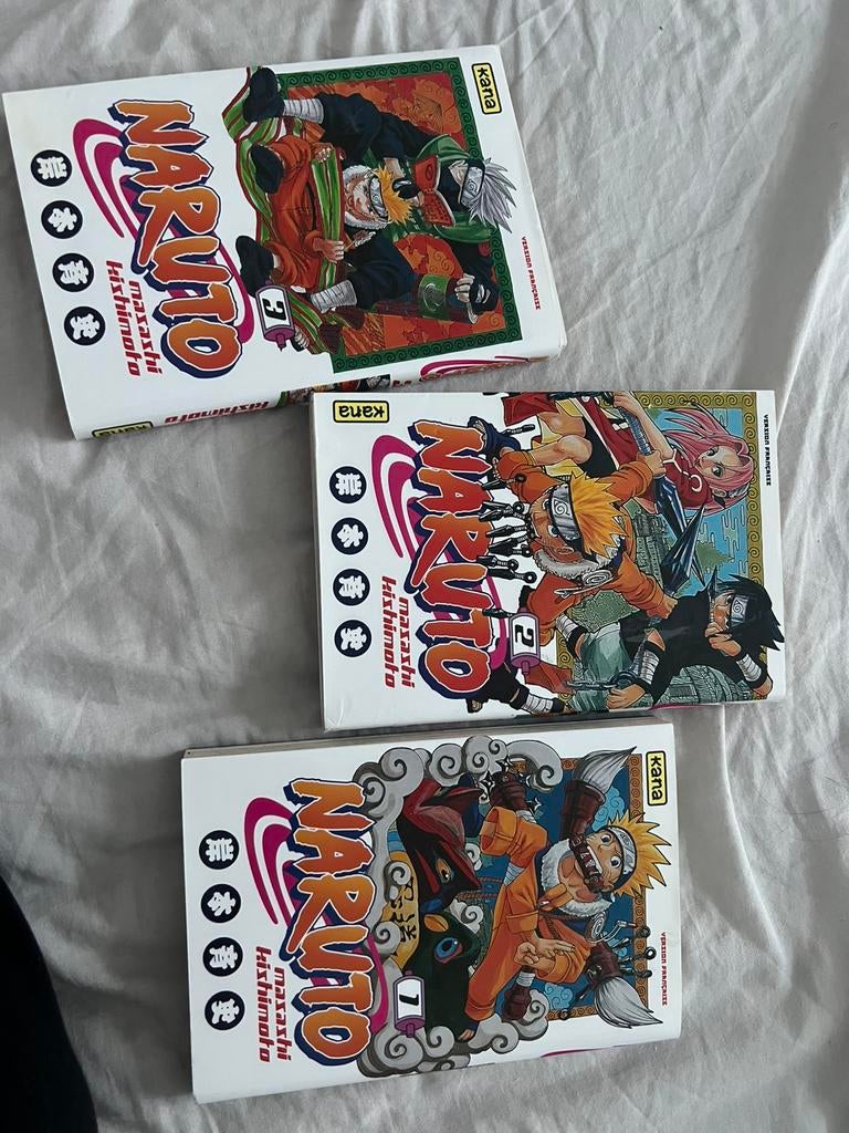 Manga animé : Naruto vol 1-3, Livres, Humour, Comme neuf, Cartoons ou Dessins humoristiques, Enlèvement