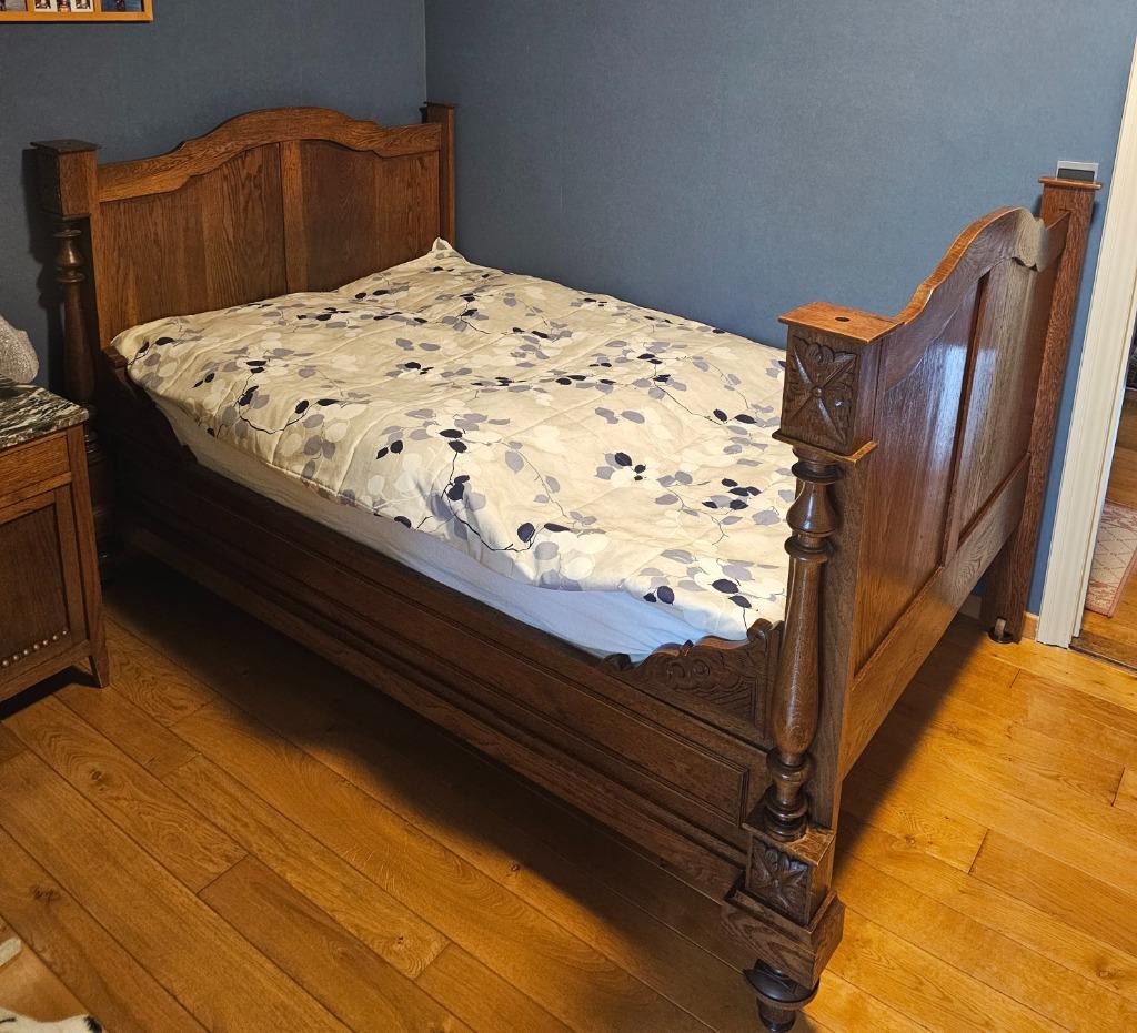 Art deco bed - oud bed - antiek bed, Huis en Inrichting, Ophalen