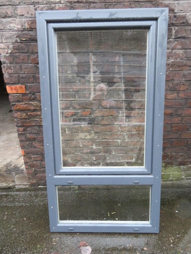 Fenêtre PVC Anthracite, Ophalen, Gevelraam of Ruit, 160 cm of meer, Zo goed als nieuw