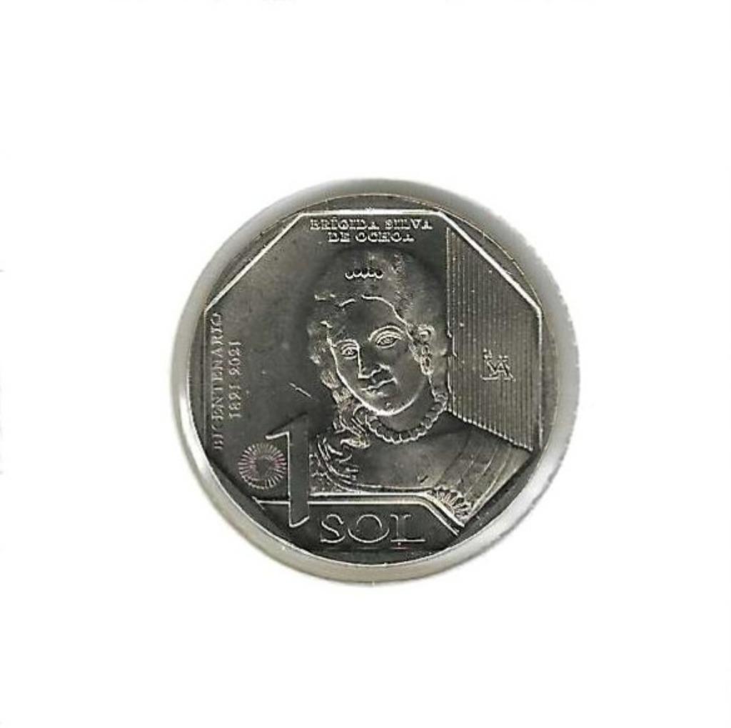 Peru, 1 Sol 2020, Brigida Silva de Ochoa., Postzegels en Munten, Munten | Amerika, Ophalen of Verzenden, Zuid-Amerika, Losse munt