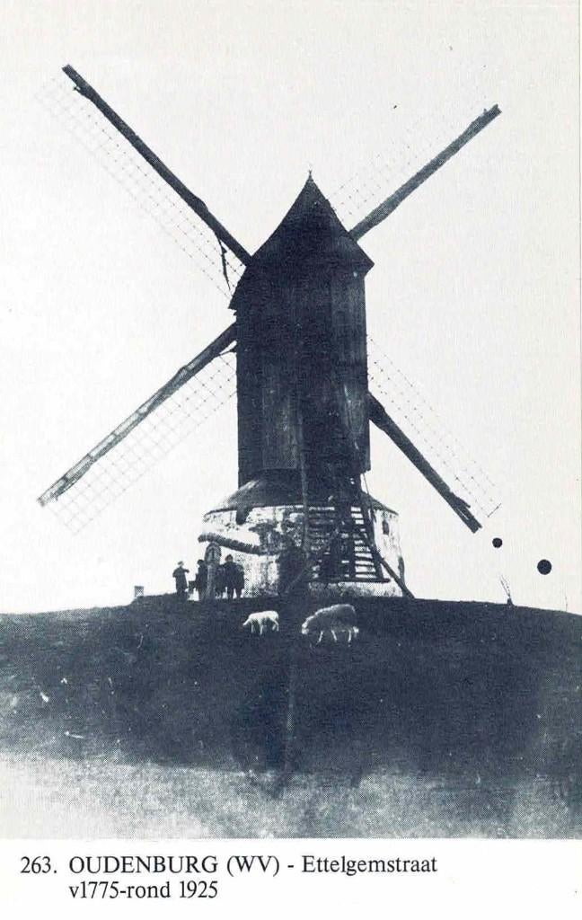 Oudenburg - molen Ettelgemstraat, Ophalen of Verzenden, 1980 tot heden, Ongelopen, West-Vlaanderen