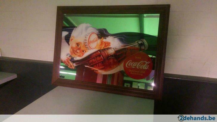Coca cola spiegel, Verzamelen, Ophalen, Gebruikt