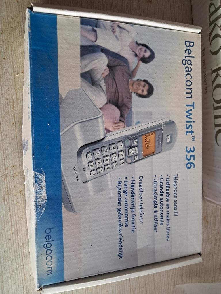 Belgacom Twist 356 draadloze telefoon, Enlèvement, Comme neuf