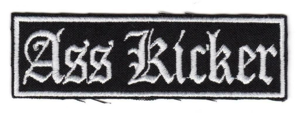 Patch Ass Kicker rang motorclub - 100 x 30 mm, Ophalen of Verzenden, Nieuw zonder kaartje, Overige typen