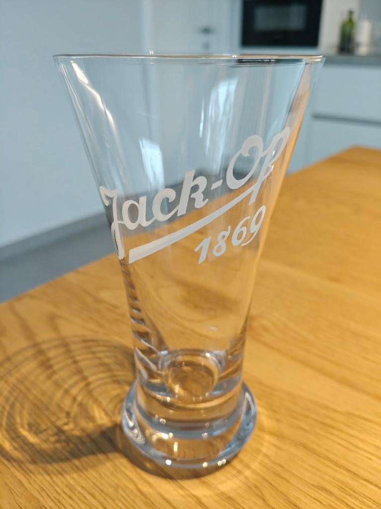 Jack-Op 1869, Ophalen of Verzenden, Zo goed als nieuw, Bierglas
