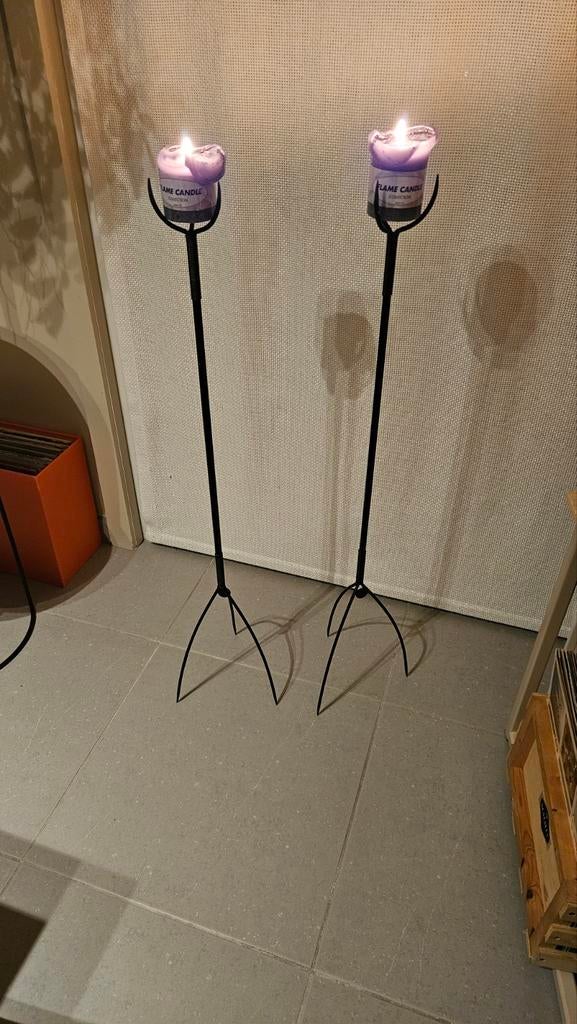 Lot de 2 Bougeoirs Hysteria ' 80, 75 cm ou plus, Enlèvement, Utilisé, Métal