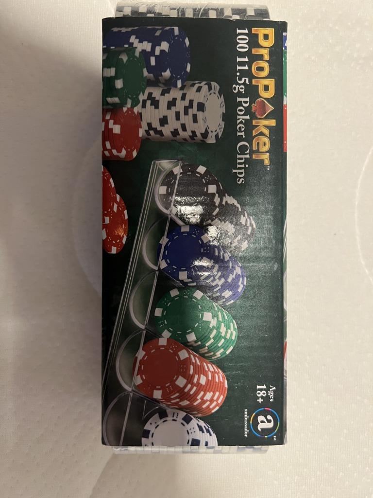 set van 100 nieuwe poker chips, Hobby en Vrije tijd, Gezelschapsspellen | Kaartspellen, Vijf spelers of meer, Ophalen of Verzenden