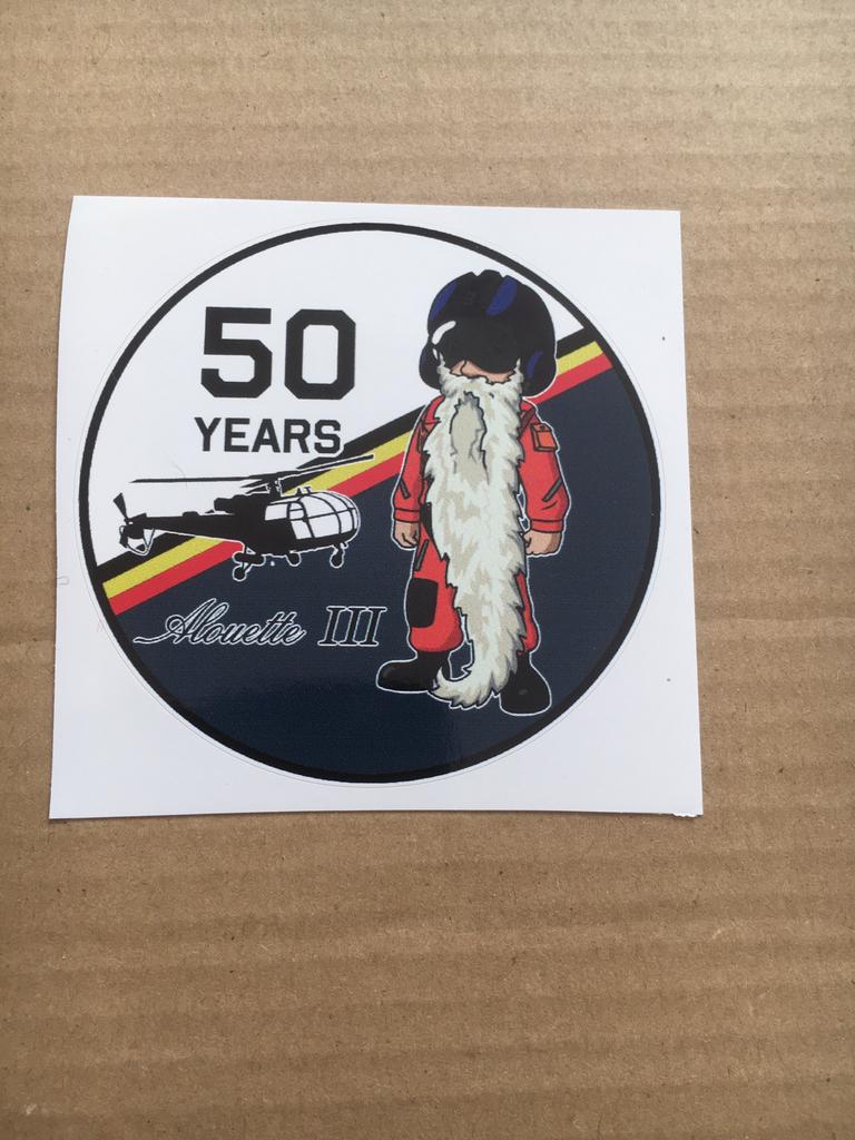 Sticker : 50 Years Alouette III - 40 Sqn - Basis Koksijde., Ophalen of Verzenden, Nieuw, Overige typen