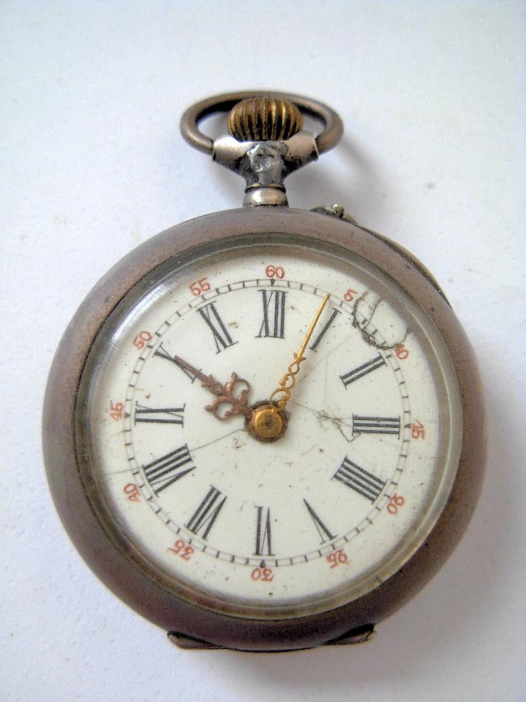 Petit montre de poche anciens en argent , Enlèvement ou Envoi, Argent, Montre de poche, Avant 1900