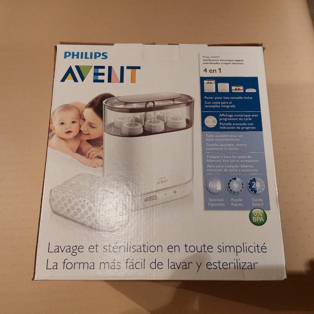 PHILIPS AVENT stoom sterilisator 4 in1 Wassen + steriliseren, Ophalen of Verzenden, Zo goed als nieuw, Sterilisator