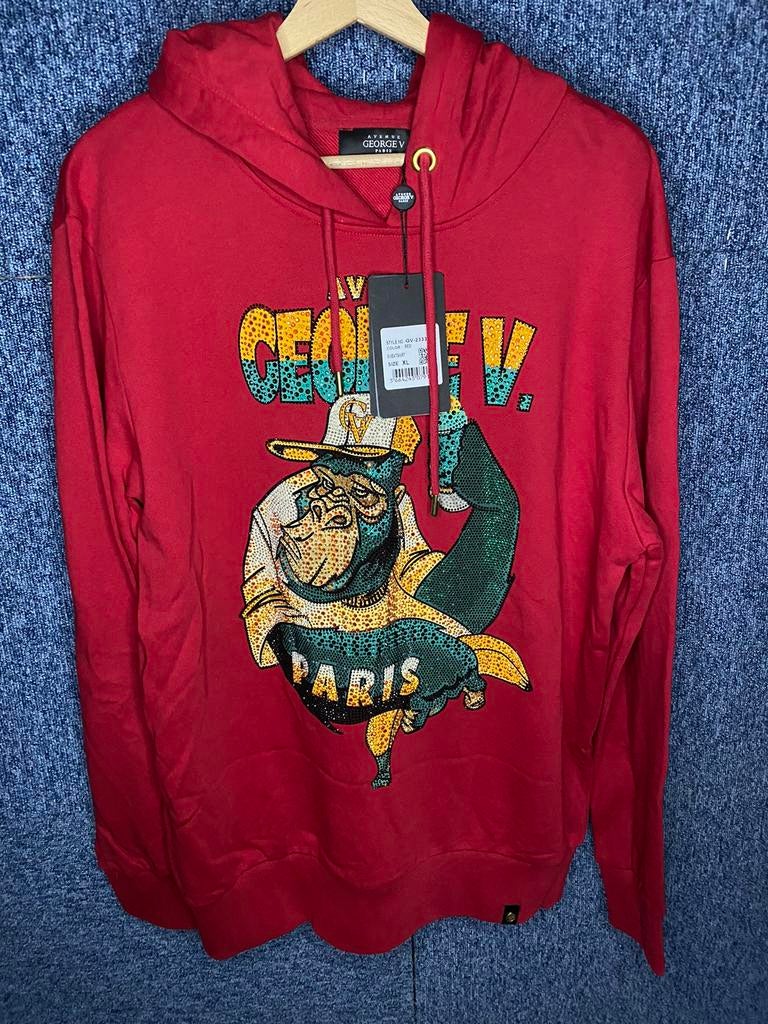 Sweat à capuche Avenue George V Paris - XL, Enlèvement ou Envoi, Neuf, Taille 56/58 (XL), Rouge