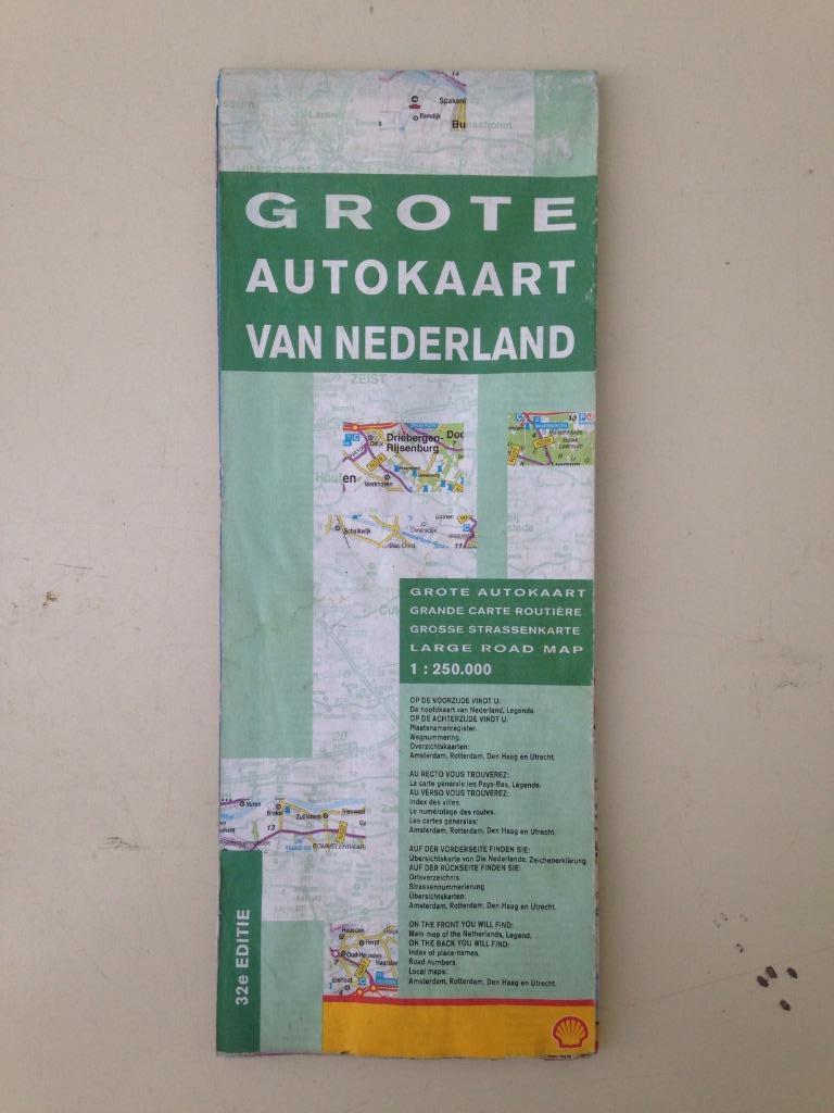 Grande Carte Autoroutière Pays-Bas Grote Autokaart Nederland, Enlèvement ou Envoi